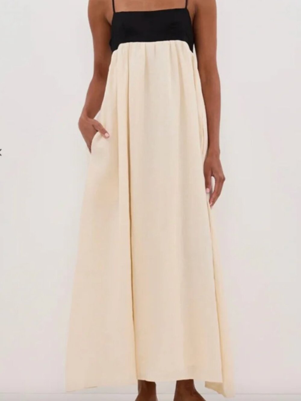 DISSH Elena Buttermilk Linen Maxi Dress